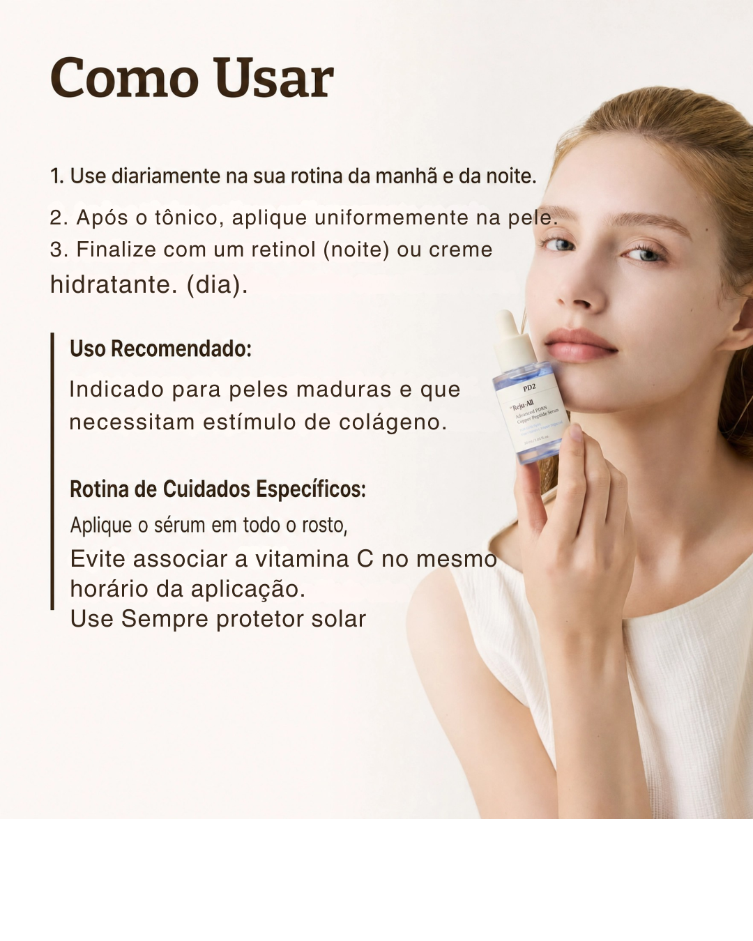 Sérum Facial Dr.Reju-All PD2 PDRN com Peptídeos de Cobre 30ml, Essência em Cápsulas Azuis Micro, Hidratação Profunda, Reparação da Barreira Cutânea, Iluminação da Pele
