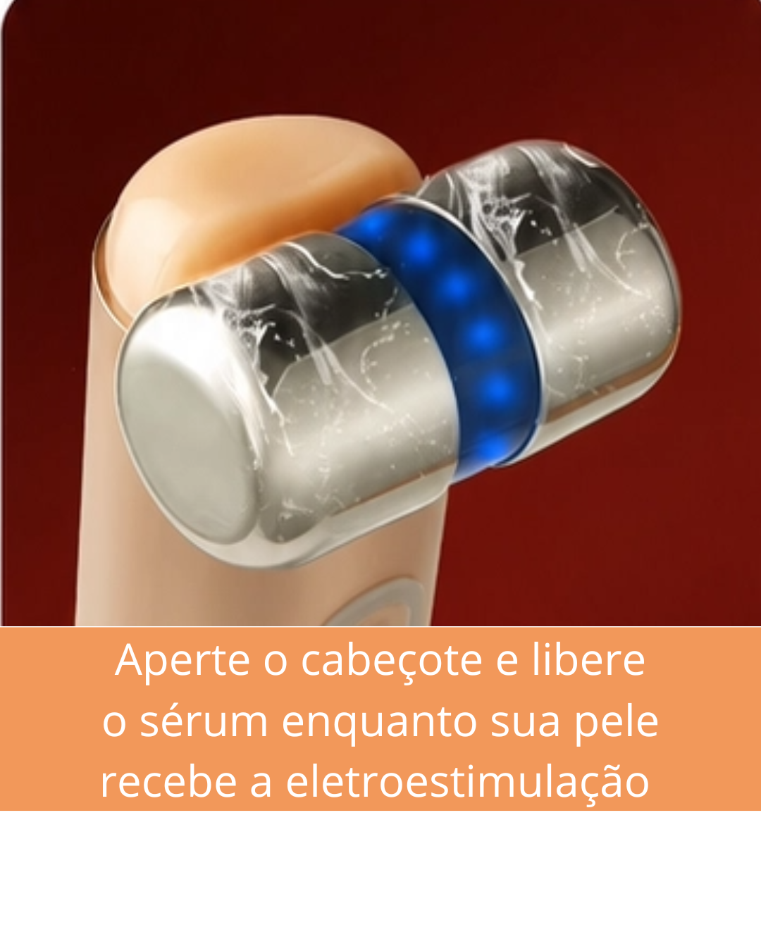 Lumini Massageador Facial Elétrico, Dispositivo de Beleza com Microcorrente e Estimulo a Absorção de Serum para Lifting Facial