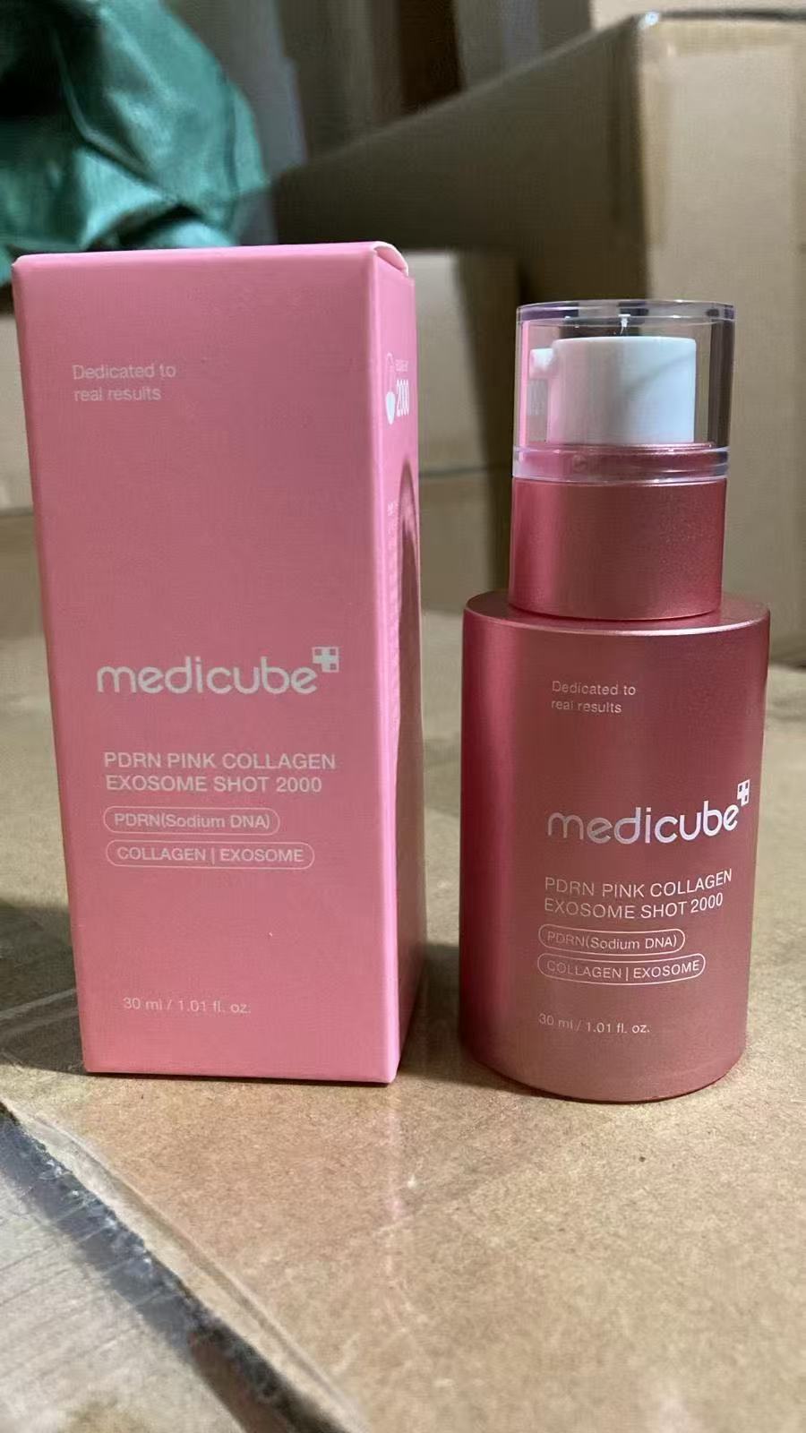Medicube PDRN Pink Collagen Exosome 7500 PPM | Sérum Coreano para Pele de Vidro, Renovação, Elasticidade e Brilho Intenso – 30ml