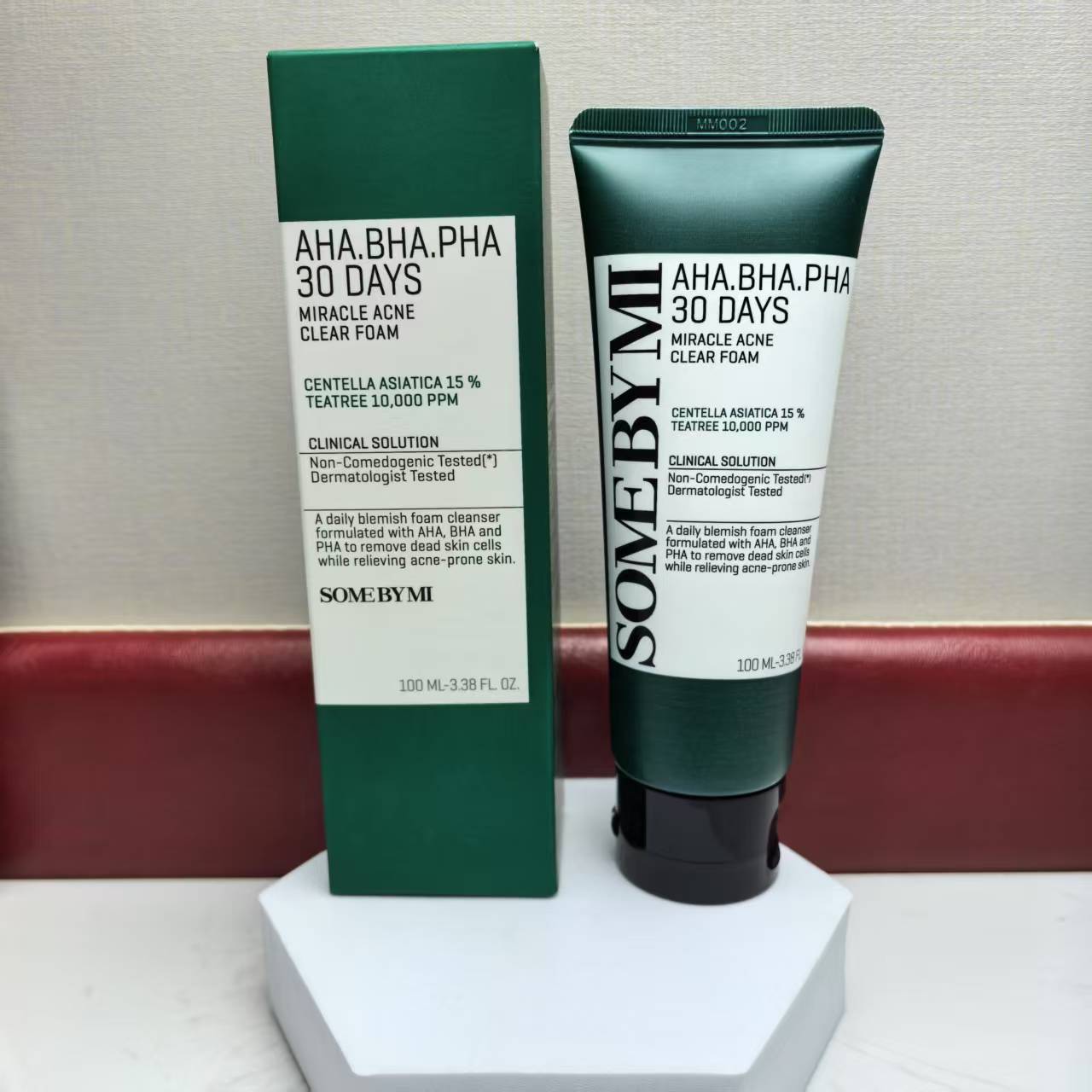 SOME BY MI Miracle Clear Foam – Sabonete Facial com AHA BHA PHA e Truecica para Acne e Poros