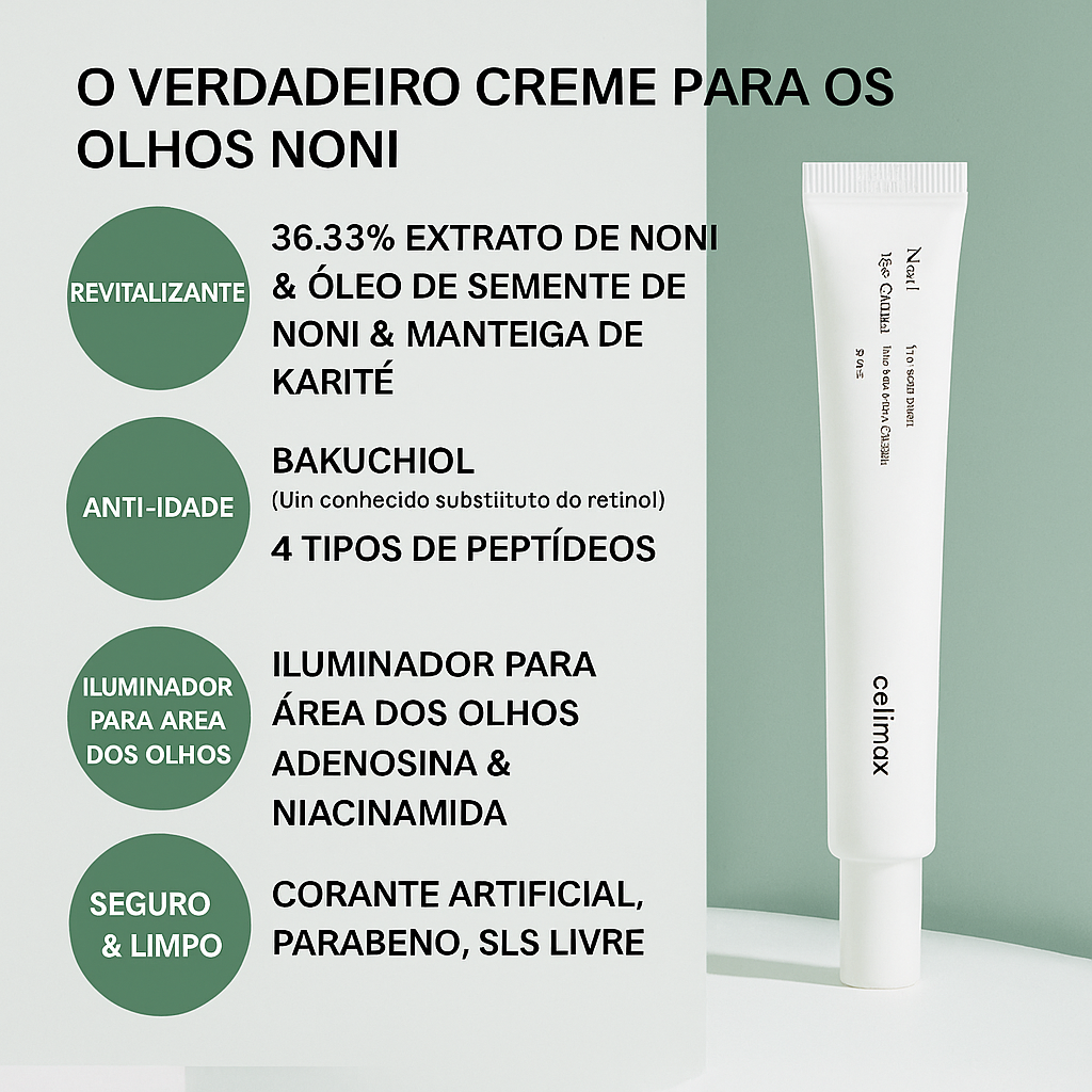 Celimax retinol eye cream, semi-green essence, Balcuchiol, extrato de noni, retinol