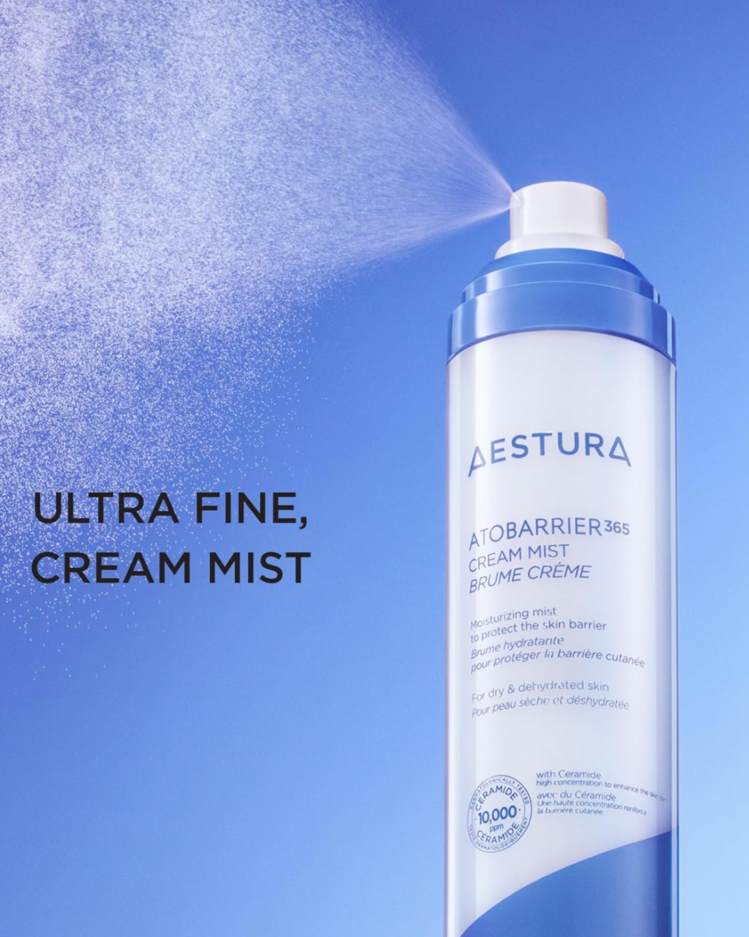 AESTURA ATOBARRIER365 Cream Mist – Bruma Hidratante com 10.000ppm Ceramidas, Reparação da Barreira Cutânea, Pele Seca