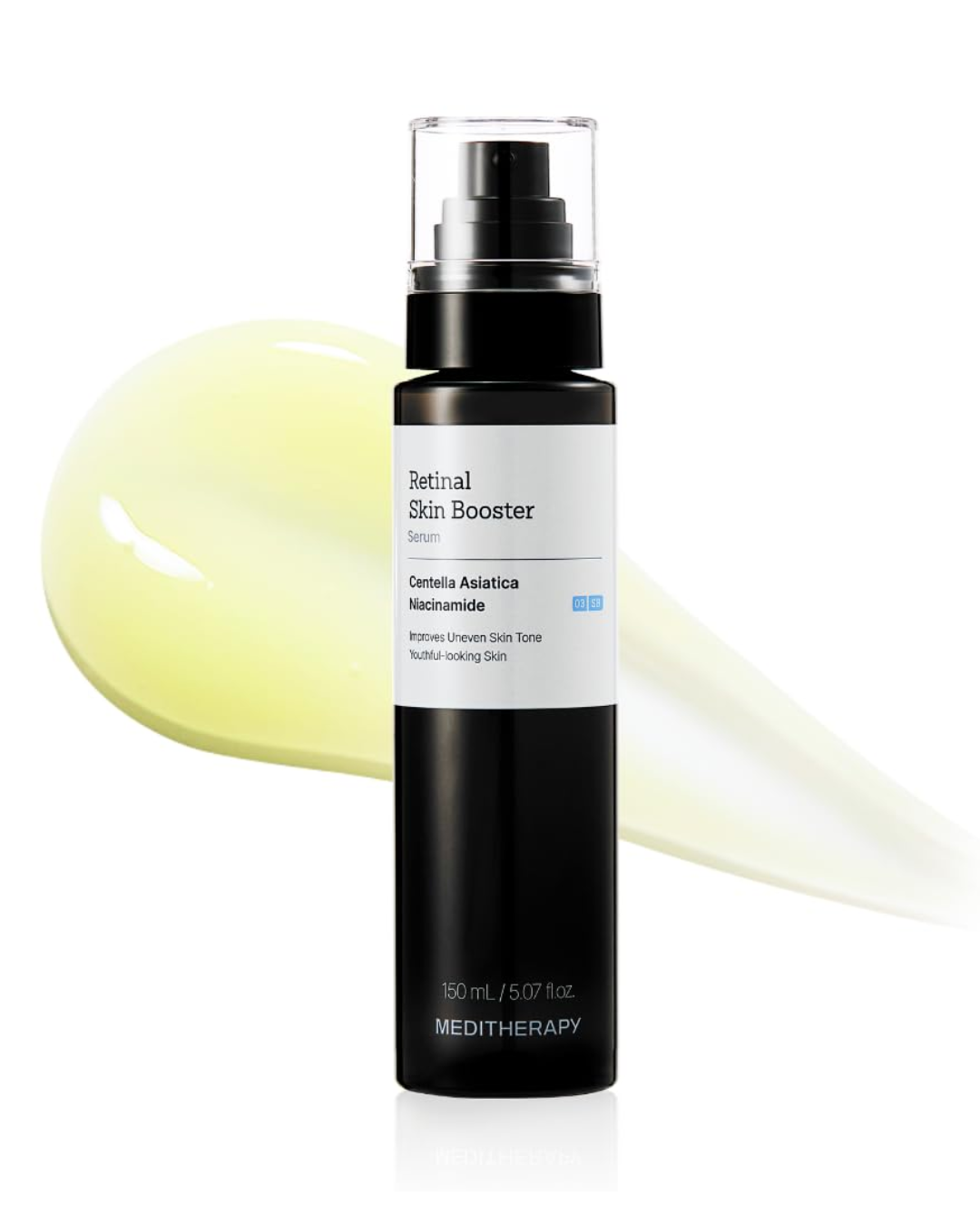 MEDITHERAPY Retinal Skin Booster Serum 150ml – Sérum Facial e Corporal Anti-Idade para Linhas Finas, Firmeza e Clareamento