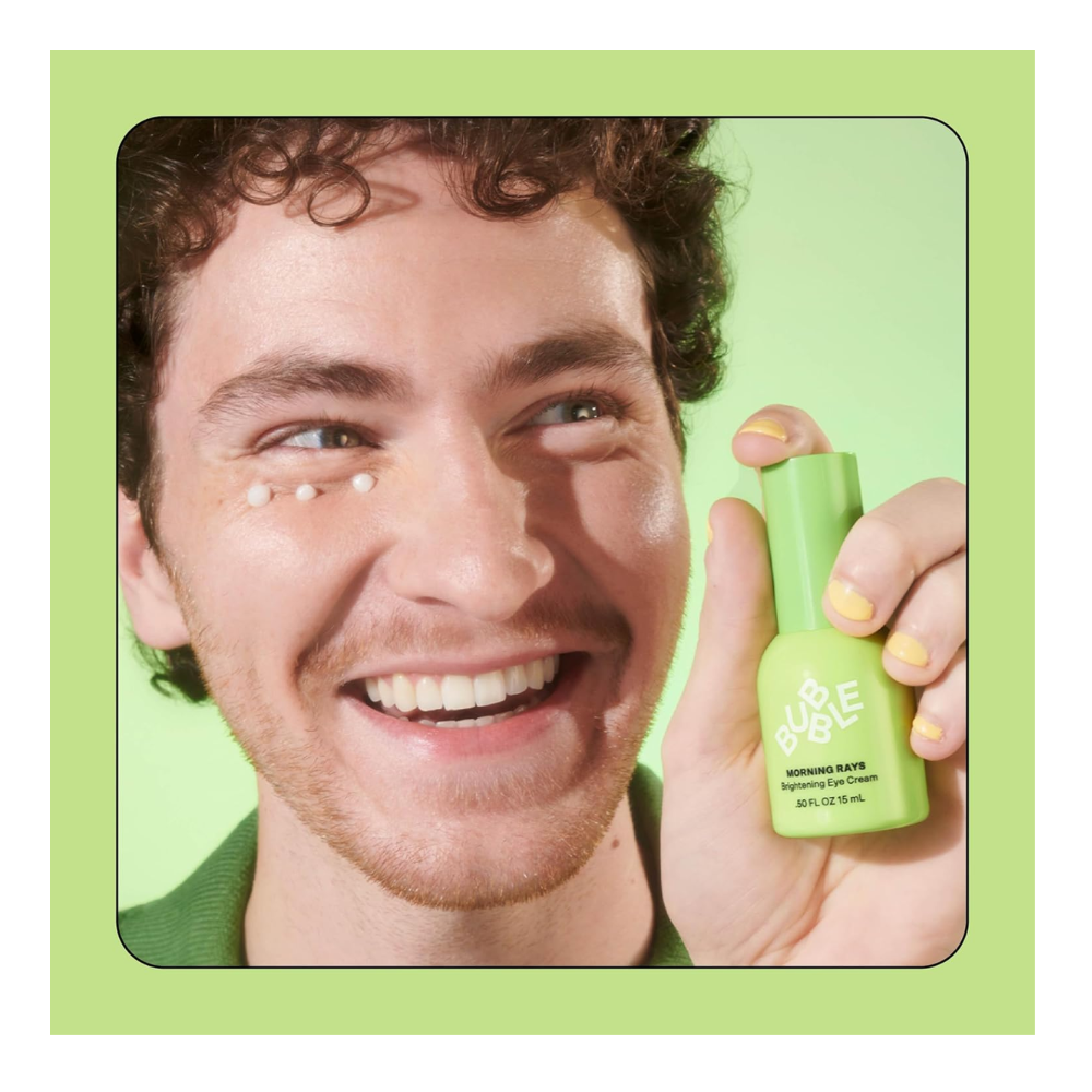 Creme Iluminador para Olhos Bubble Morning Rays - Vitamina C, Chá Verde e Cúrcuma