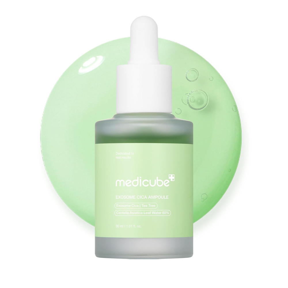 Medicube Exosome Cica Tea Tree 30ml - Ampola Coreana para Pele Sensível e Redução de Vermelhidão