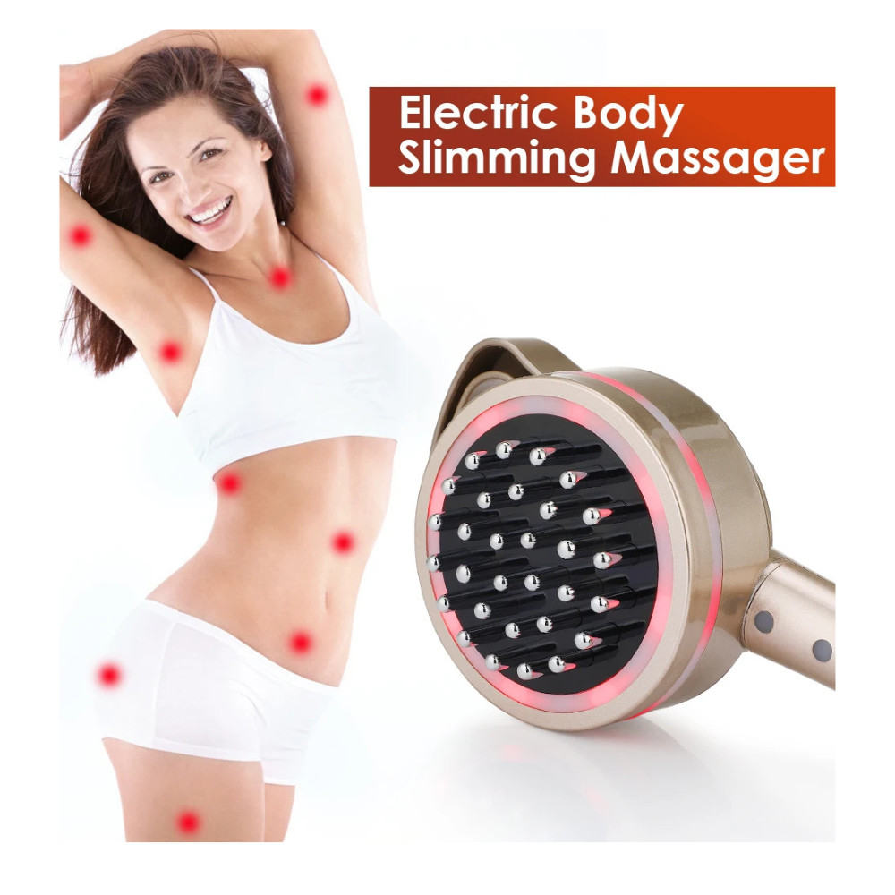 Escova de Massagem Elétrica Hailicare, Drenagem linfática, Anti-celulite, com Microcorrente e  Luz Led