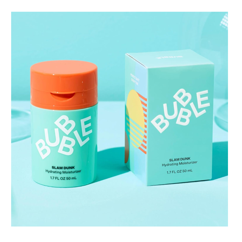 Bubble Skincare Slam Dunk Hidratante Facial Leve  para Pele Normal a Seca, Proteção contra Luz Azul