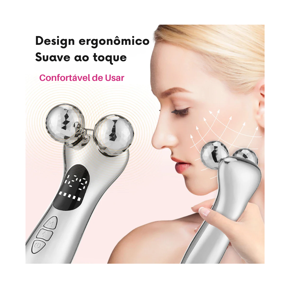 Equipamento Facial Elétrico com Microcorrente e Led - Lifting Facial Anti Idade - Koreya