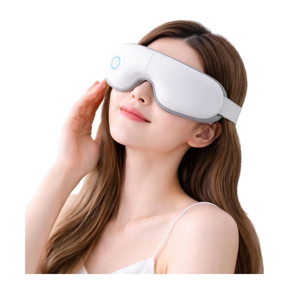 Máscara Massageadora de Olhos Com Aquecimento, Airbag Musical Para Tensão Ocular, Enxaqueca, Melhora do Sono