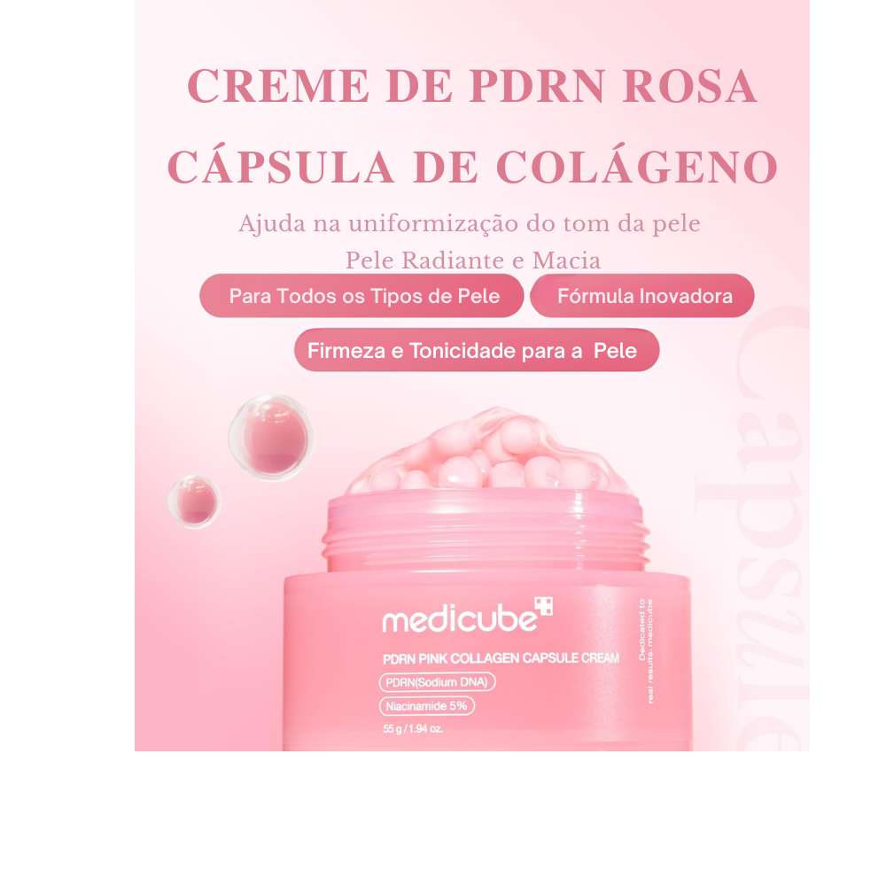 Creme Facial Medicube com PDRN – Hidratação Profunda, Firmeza e Efeito Glass Skin