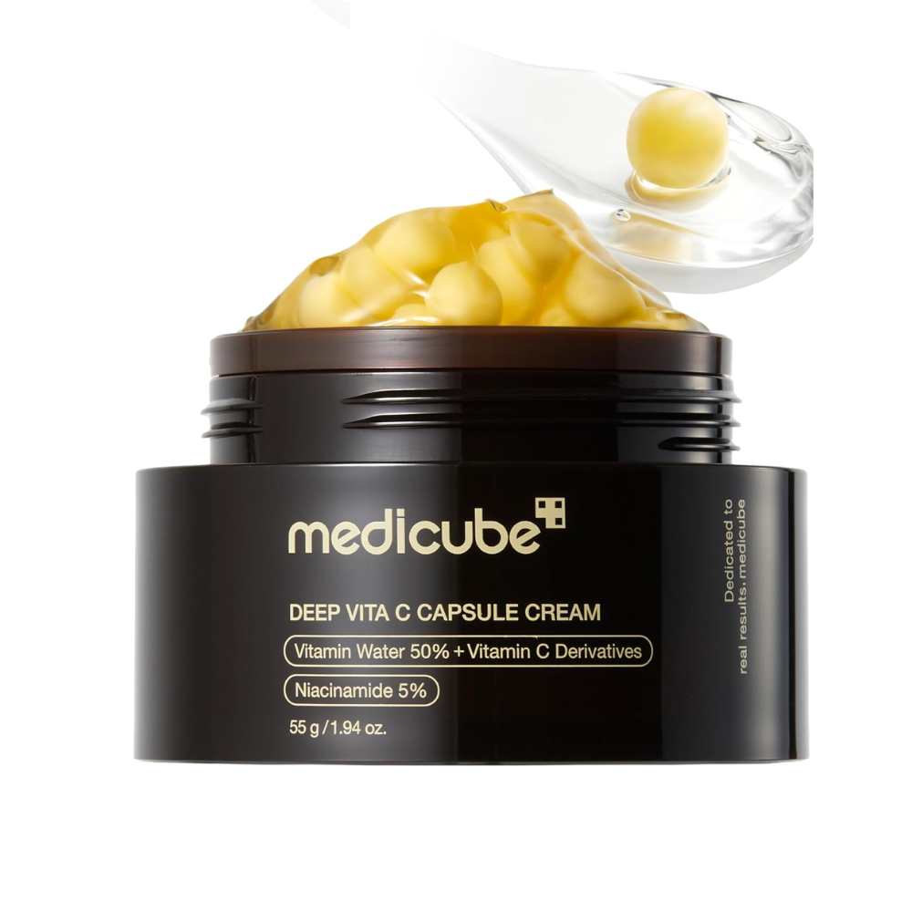 Creme Facial Medicube Deep Vita C Golden Capsule – Vitamina C Pura, Clareamento e Luminosidade Imediata