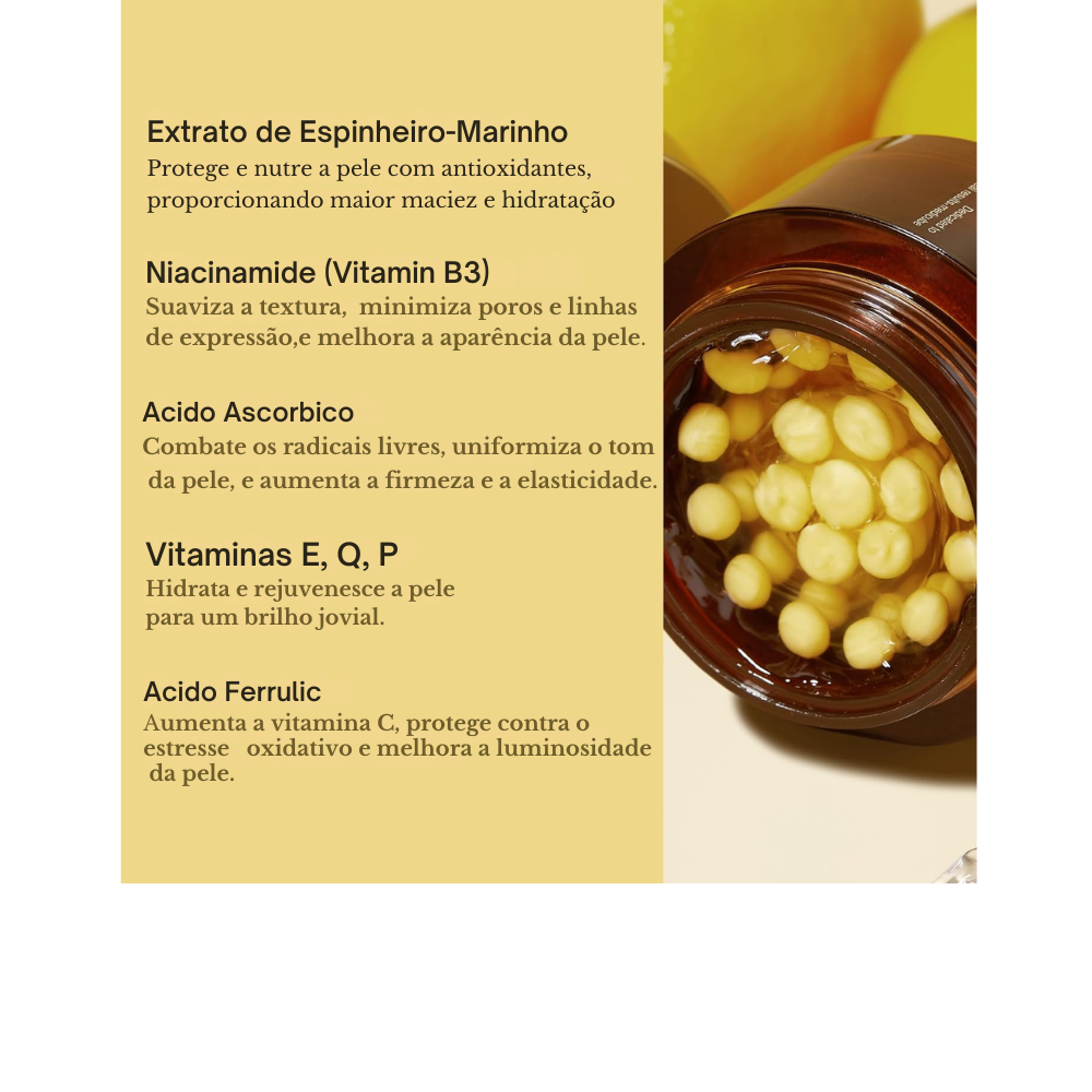 Creme Facial Medicube Deep Vita C Golden Capsule – Vitamina C Pura, Clareamento e Luminosidade Imediata