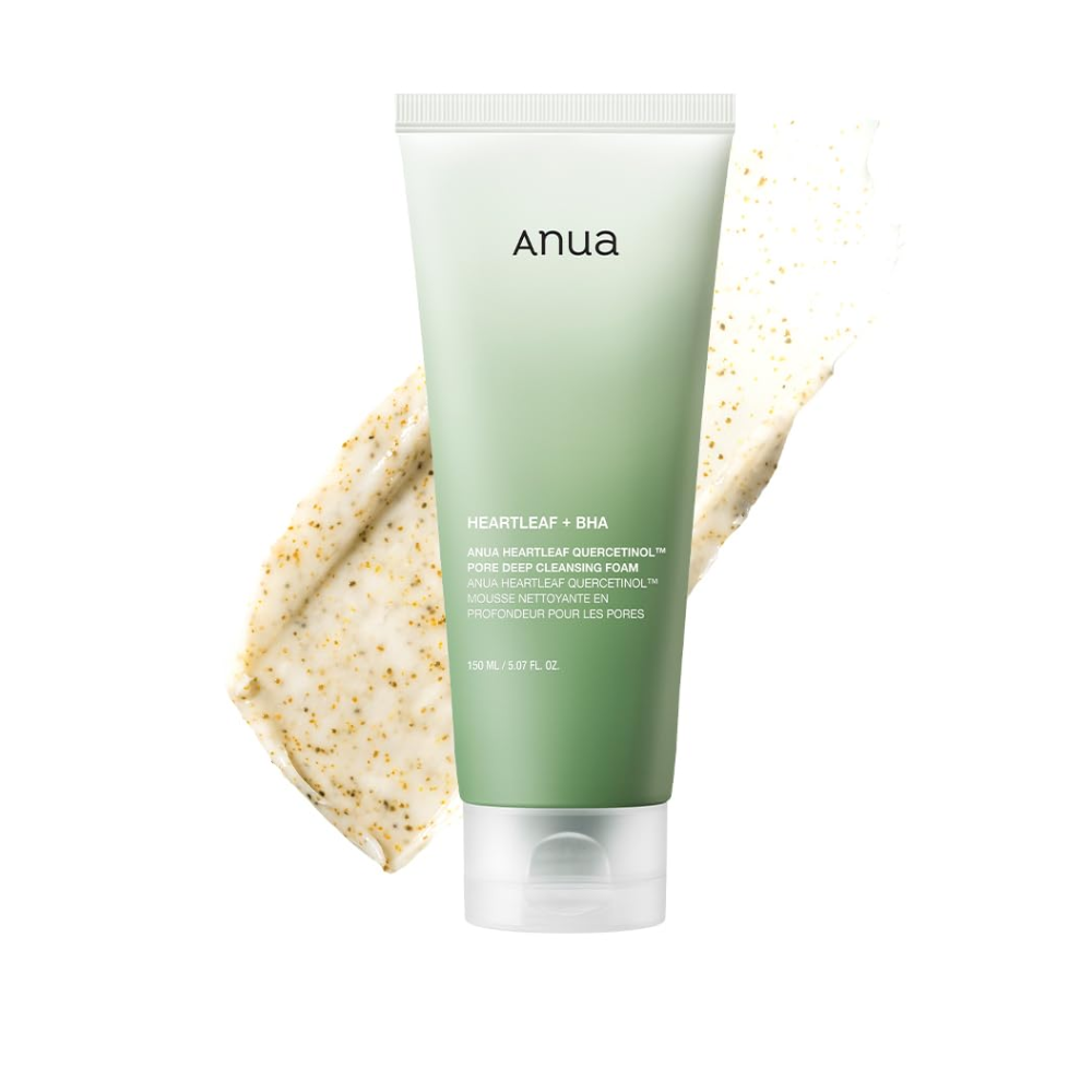 Espuma de Limpeza Facial ANUA Heartleaf com BHA – Controle de Oleosidade, Poros e Esfoliação Suave
