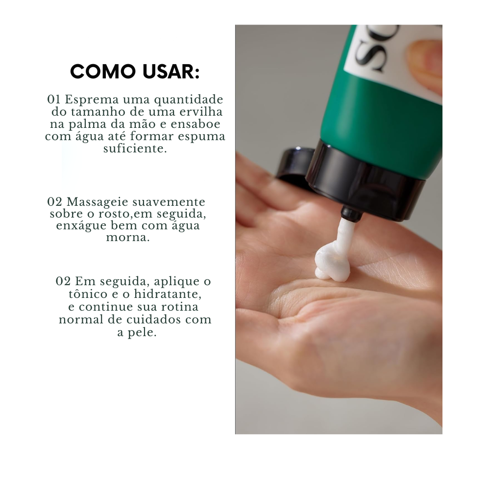 SOME BY MI Miracle Clear Foam – Sabonete Facial com AHA BHA PHA e Truecica para Acne e Poros