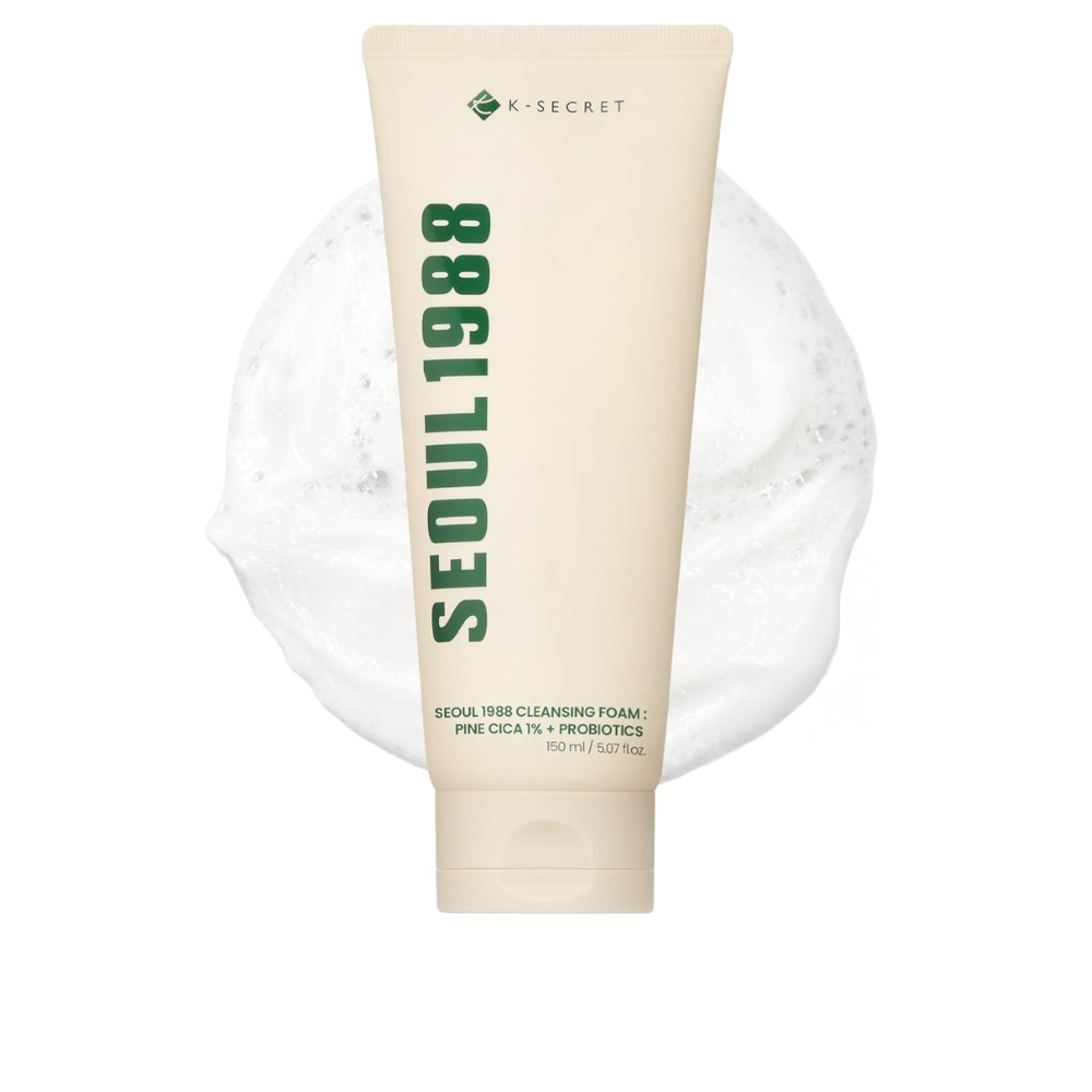 K-SECRET SEOUL 1988 Cica Sabonete Facial - Limpeza Profunda dos Poros e Cuidado Suavizante |  Pele Sensível