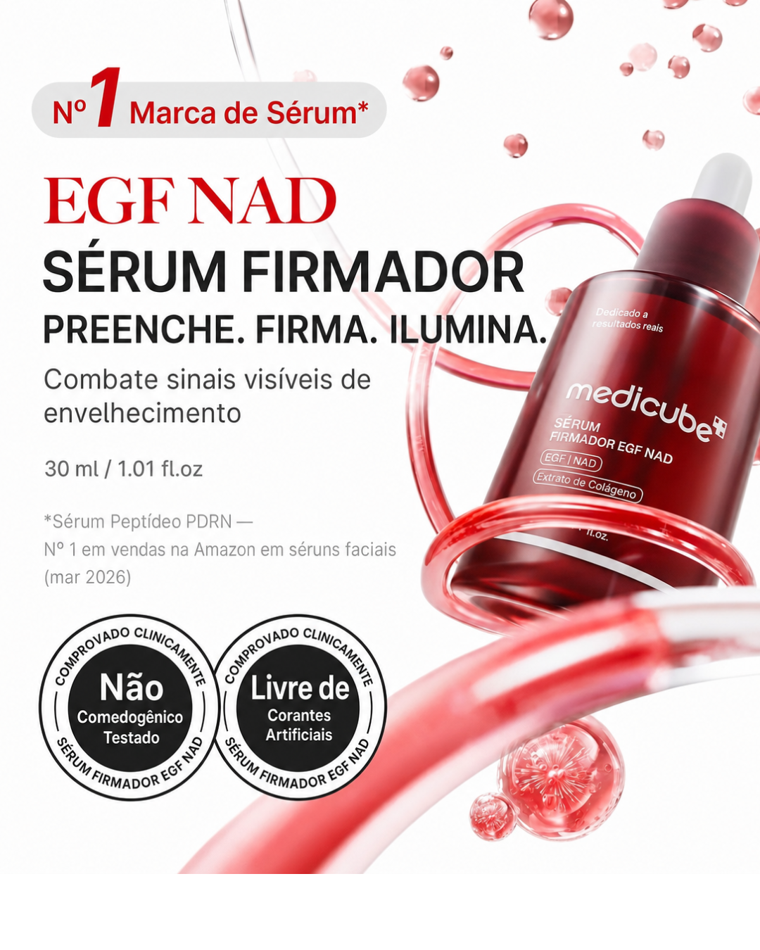 Sérum Firmador Medicube NAD EGF e Colágeno para Rosto e Pescoço Firmeza e Lifting