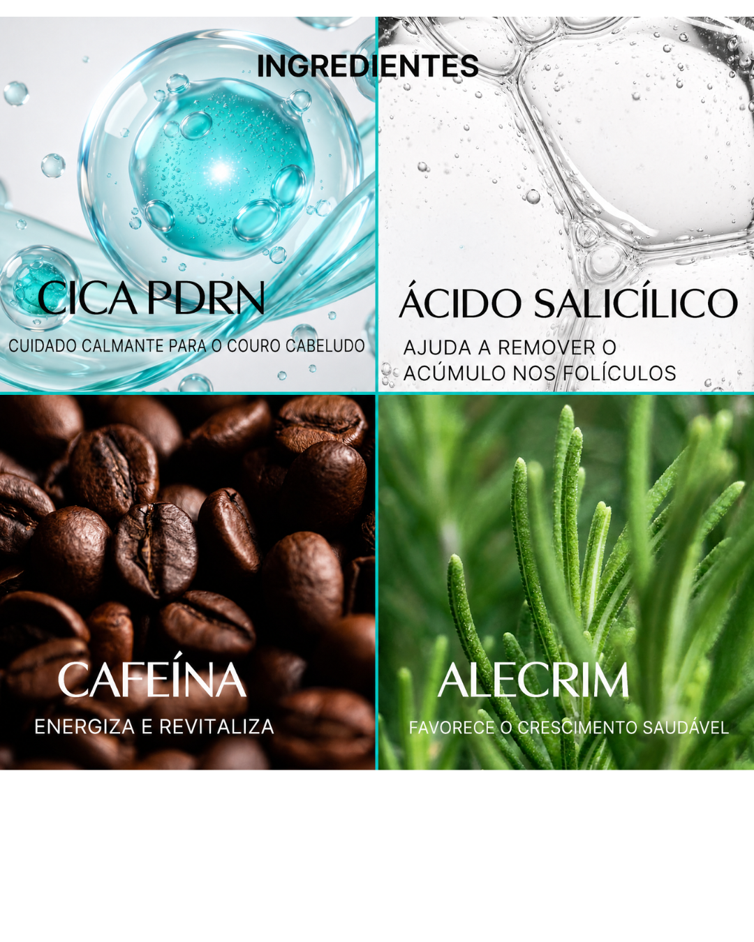 Sérum Capilar lilyeve SCALPTURN Cica PDRN com Cafeína e Escova Integrada 100ml