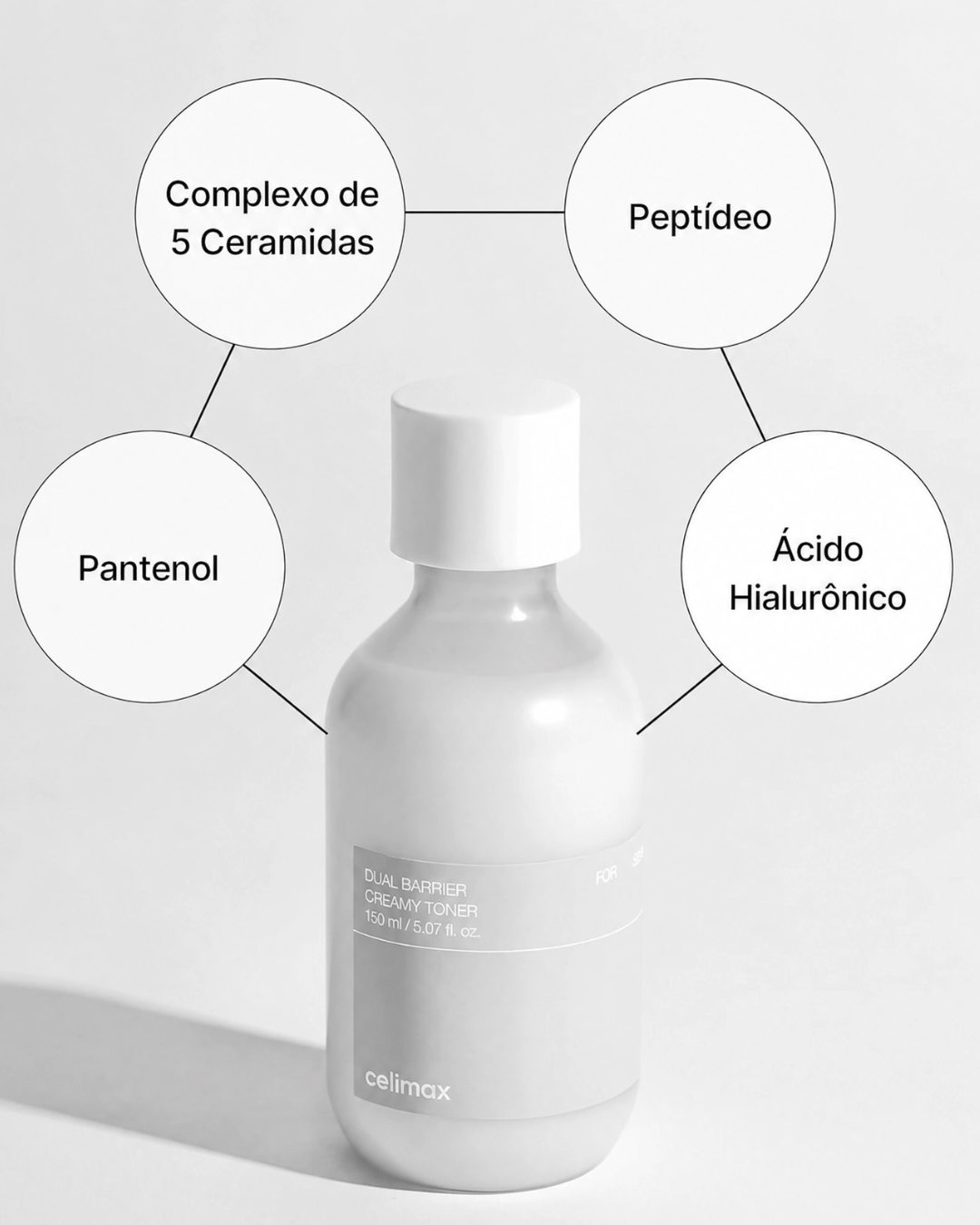 Celimax Dual Barrier Creamy Toner – Tônico Facial Cremoso Hidratante para Fortalecer a Barreira da Pele e Equilibrar a Oleosidade
