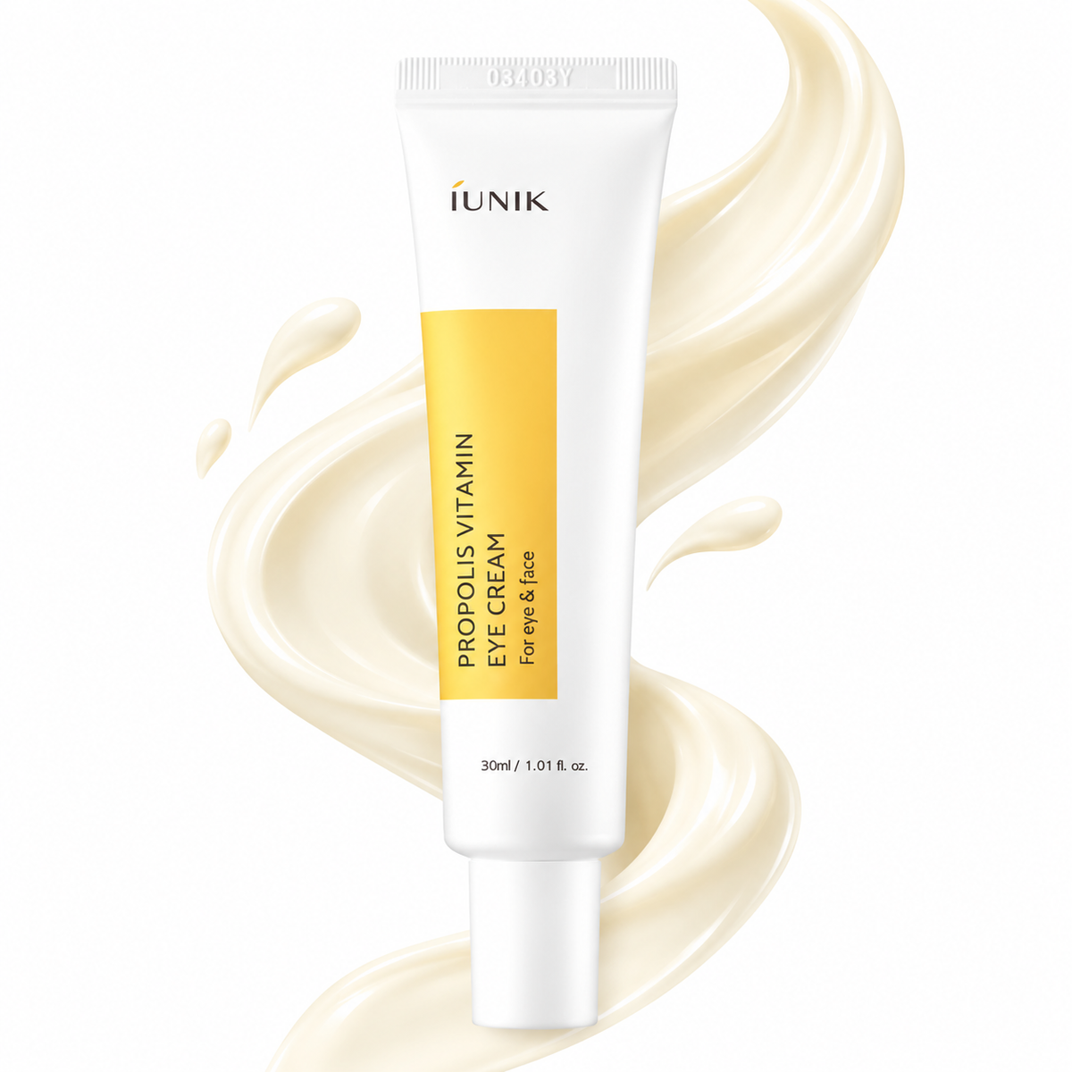IUNIK Creme para Olhos com Própolis e Vitamina C 30ml – Hidratante Coreano para Olheiras, Inchaço e Linhas Finas