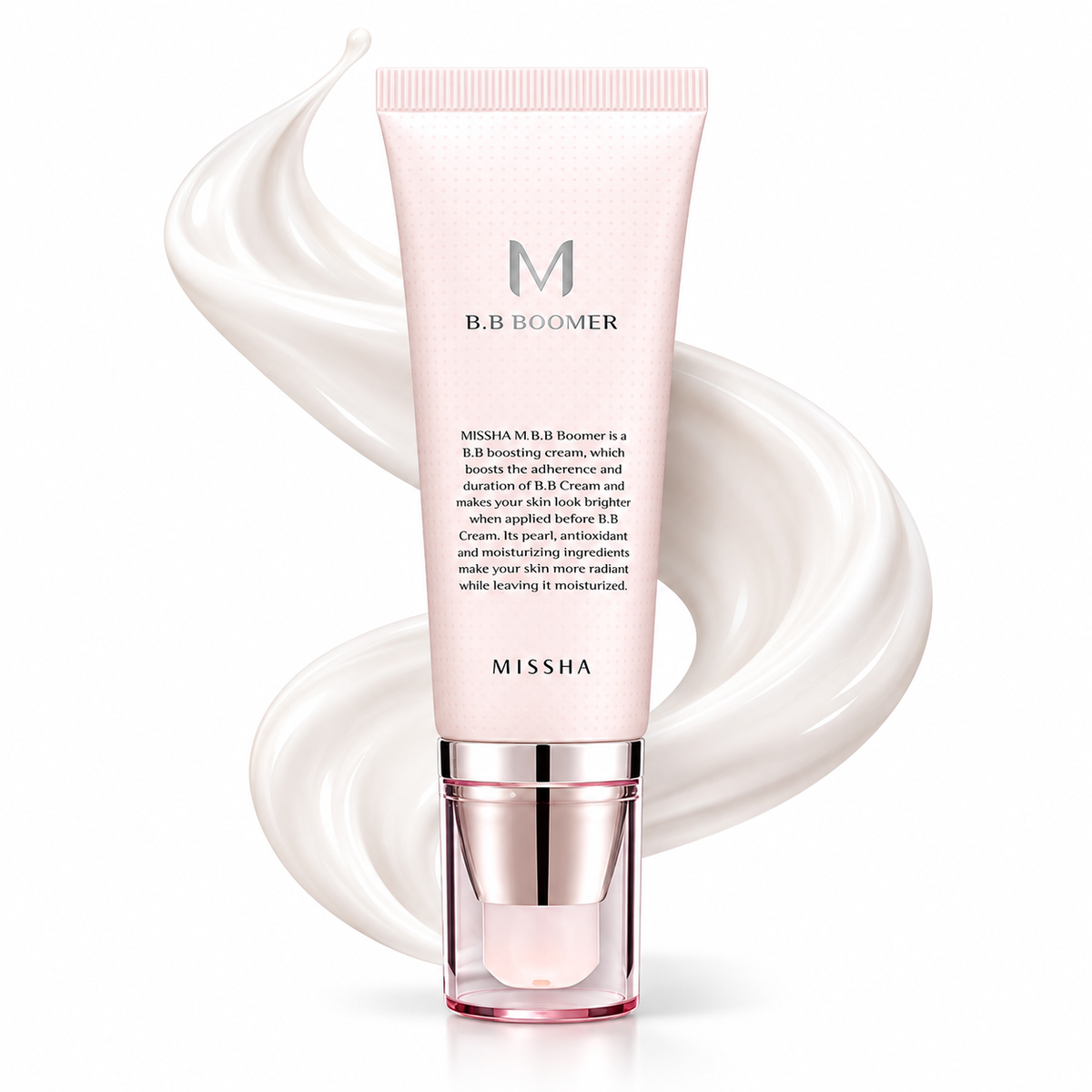 Missha M B.B Boomer 40ml – Primer Hidratante Coreano para BB Cream com Pérolas Rosadas, Adenosina e Arbutina
