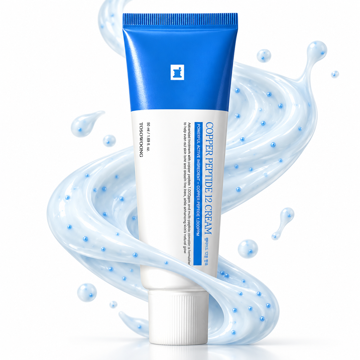 Kit TOSOWOONG Peptídeo de Cobre - Sérum GHK-Cu 99% + Creme Hidratante 12 Peptídeos Antienvelhecimento e Firmeza
