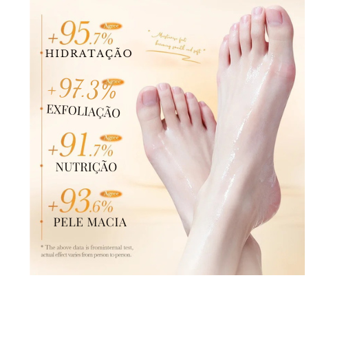 Máscara Esfoliante e Hidratante para Pés com Mel e Leite – 5 Pares para Pele Áspera e Ressecada