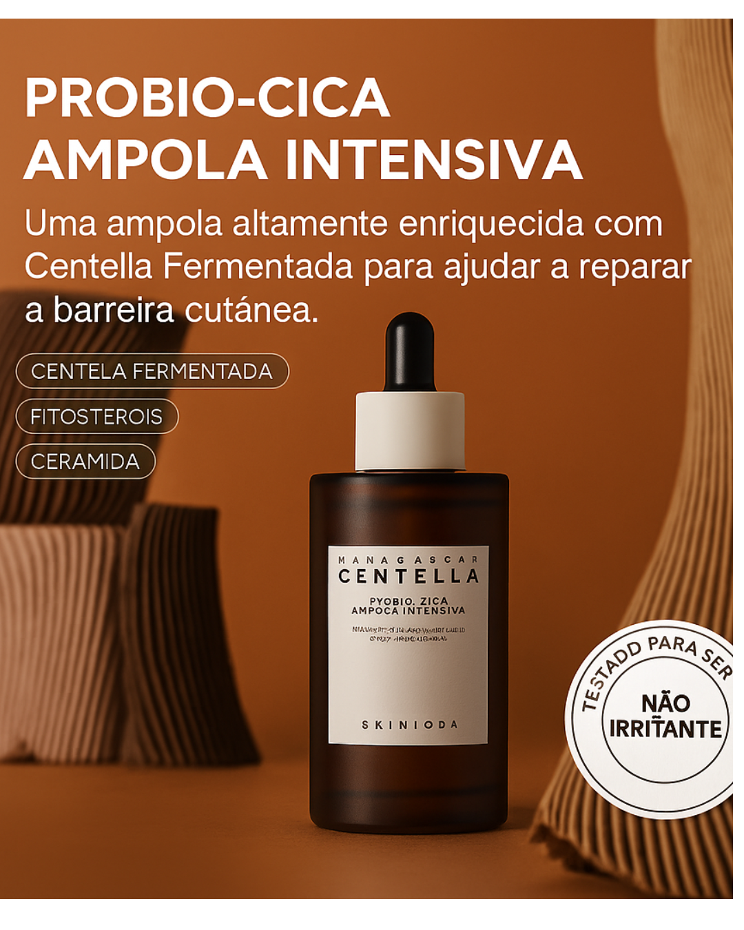 SKIN1004  Probio-Cica A Sérum Calmante com  Centella Asiática para Barreira Cutânea