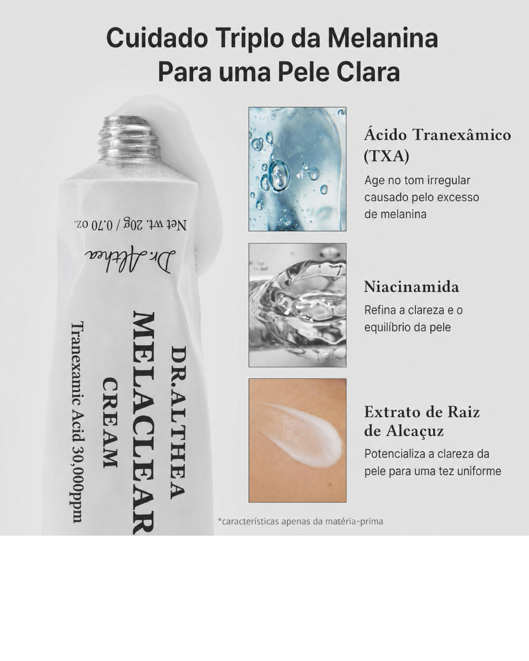 Dr. Althea Melaclear Cream – Creme Facial Coreano Vegano com Ácido Tranexâmico e Niacinamida para Manchas e Hiperpigmentação