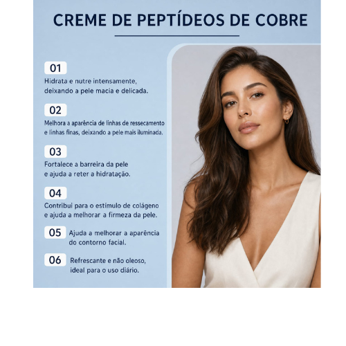 Creme Hidratante Peptideo de Cobre TOSOWOONG com GHK-Cu e Multipetídeos Firmeza e Renovação da Pele