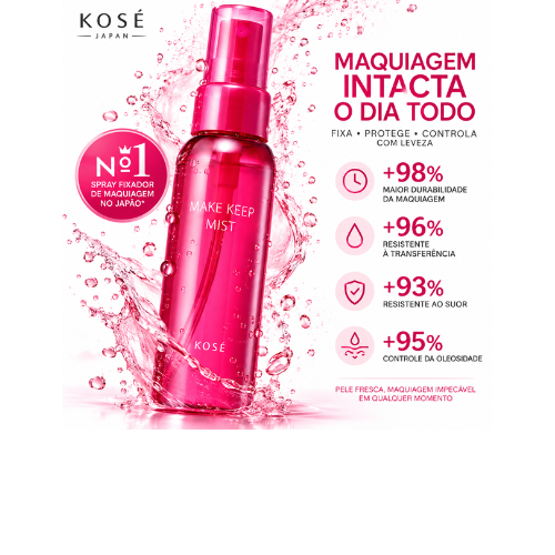 KOSÉ Make Keep Mist EX 80ml | Spray Fixador de Maquiagem com Hidratação e Resistência ao Suor por 24h Fórmula Japonesa