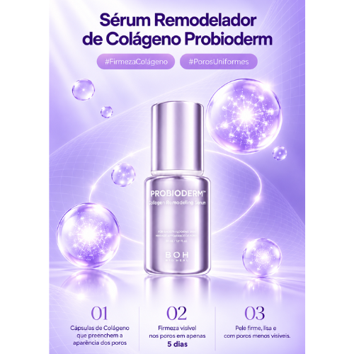 Kit Bioheal BOH Probioderm™ com Tônico, Sérum e Creme Lifting 3D para Hidratação, Firmeza e Luminosidade