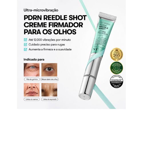 VT Cosmetics PDRN Reedle Shot Firming Eye Cream 15 ml — Creme para Olhos com Aplicador Vibratório
