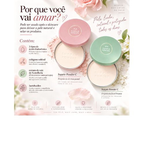 Club Yuagari Suppin Powder: Pó Facial Japonês para Skincare Noturno, Sela a sua Skincare e Controla a Oleosidade e Poros