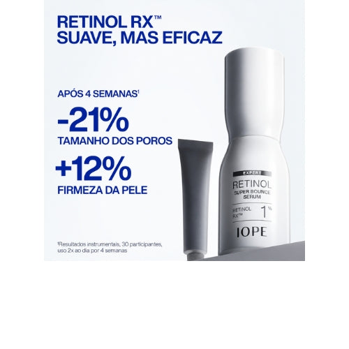 IOPE Expert Retinol RX™ 1% Super Bounce Serum: Sérum Facial Antissinais para Firmar a Pele, Suavizar Rugas e Refinar Poros