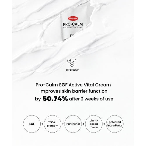 PRO-CALM EGF Active Vital Cream: Creme com Fator de Crescimento para Tratamento Anti-idade, Firmeza, Viço e Reparação