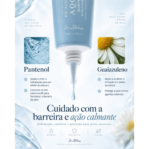Creme Hidratante Facial Aqua Marine Dr.Althea – Hiadratante Vegano com Ácido Hialurônico, Guaiazuleno e PDRN