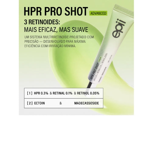 Epii HPR Pro Shot Sérum Anti-idade | HPR 0,3% + Retinal 0,1% + Retinol 0,05%  Firmeza, Anti Rugas e Poros