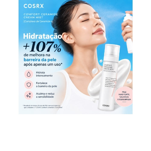 COSRX Comfort Ceramide Cream Mist 120ml – Bruma Facial Hidratante com Ceramidas, Ácido Hialurônico e Pantenol