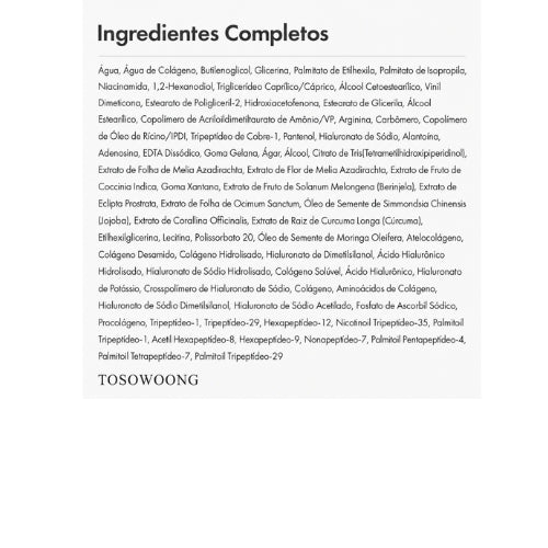 Creme Hidratante Peptideo de Cobre TOSOWOONG com GHK-Cu e Multipetídeos Firmeza e Renovação da Pele