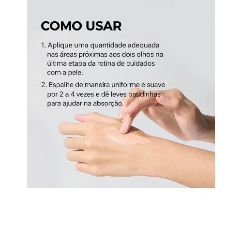 Dr.Melaxin Calcium Dark Spot Creme para Olhos 15g – Niacinamida, Gluconato de Cálcio e Elastina para Olheiras, Bolsas e Flacidez