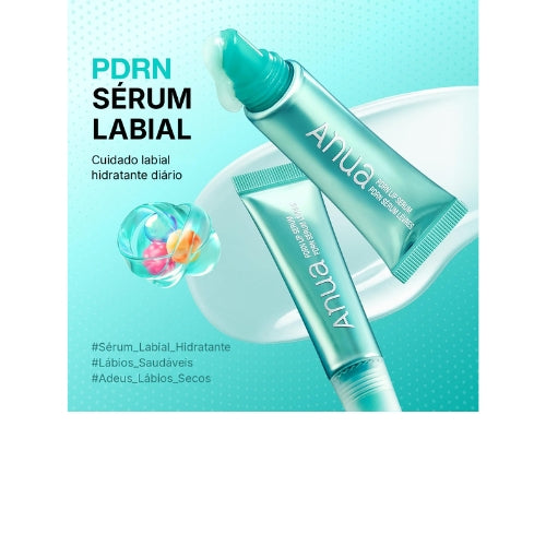 Sérum Labial Anua PDRN Hidratante Labial Coreano com DNA de Salmão, Ácido Hialurônico e Colágeno