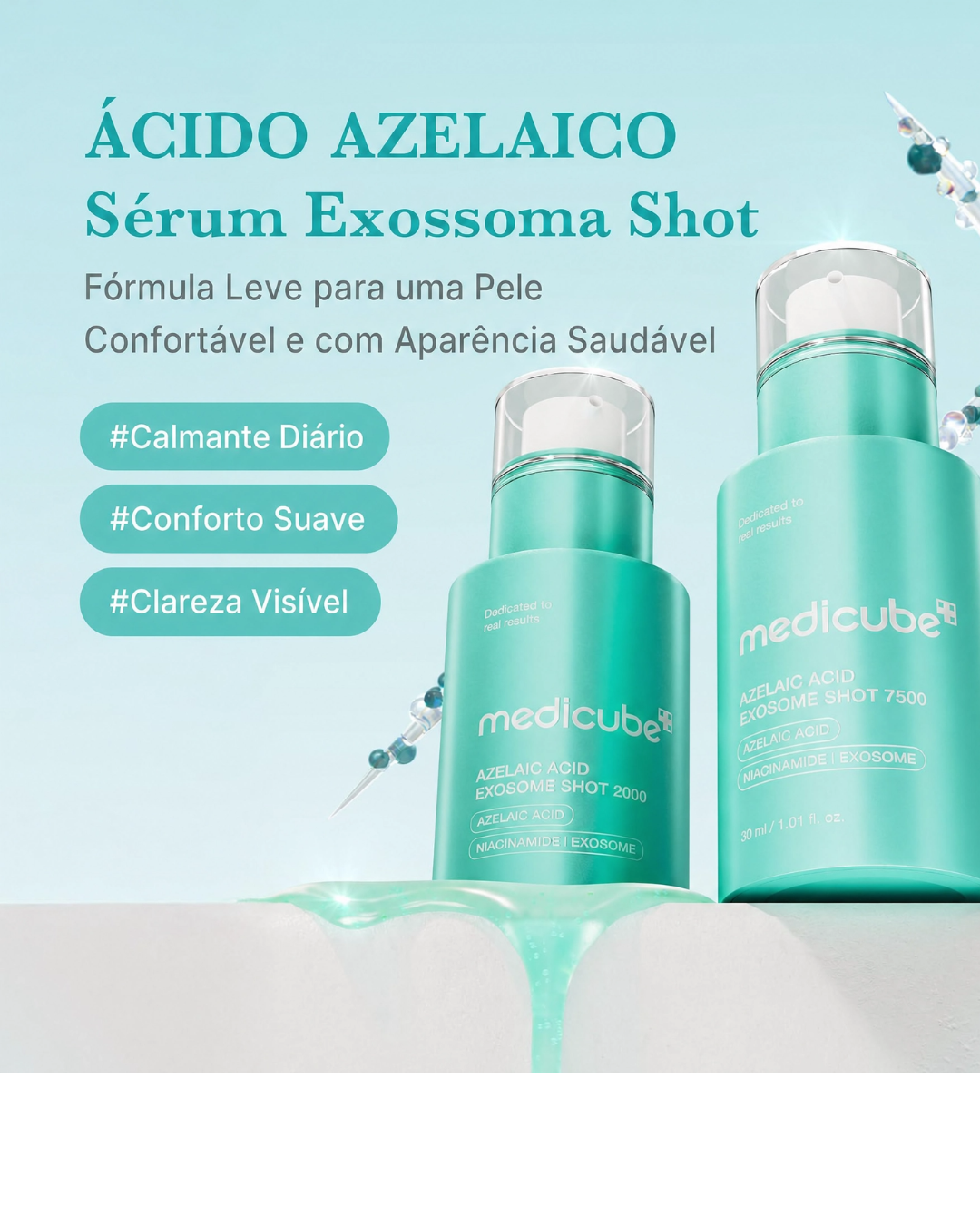 Medicube Exosome Shot Azelaic Acid 7.500 PPM – Sérum Facial com Ácido Azelaico, Niacinamida e Espículas