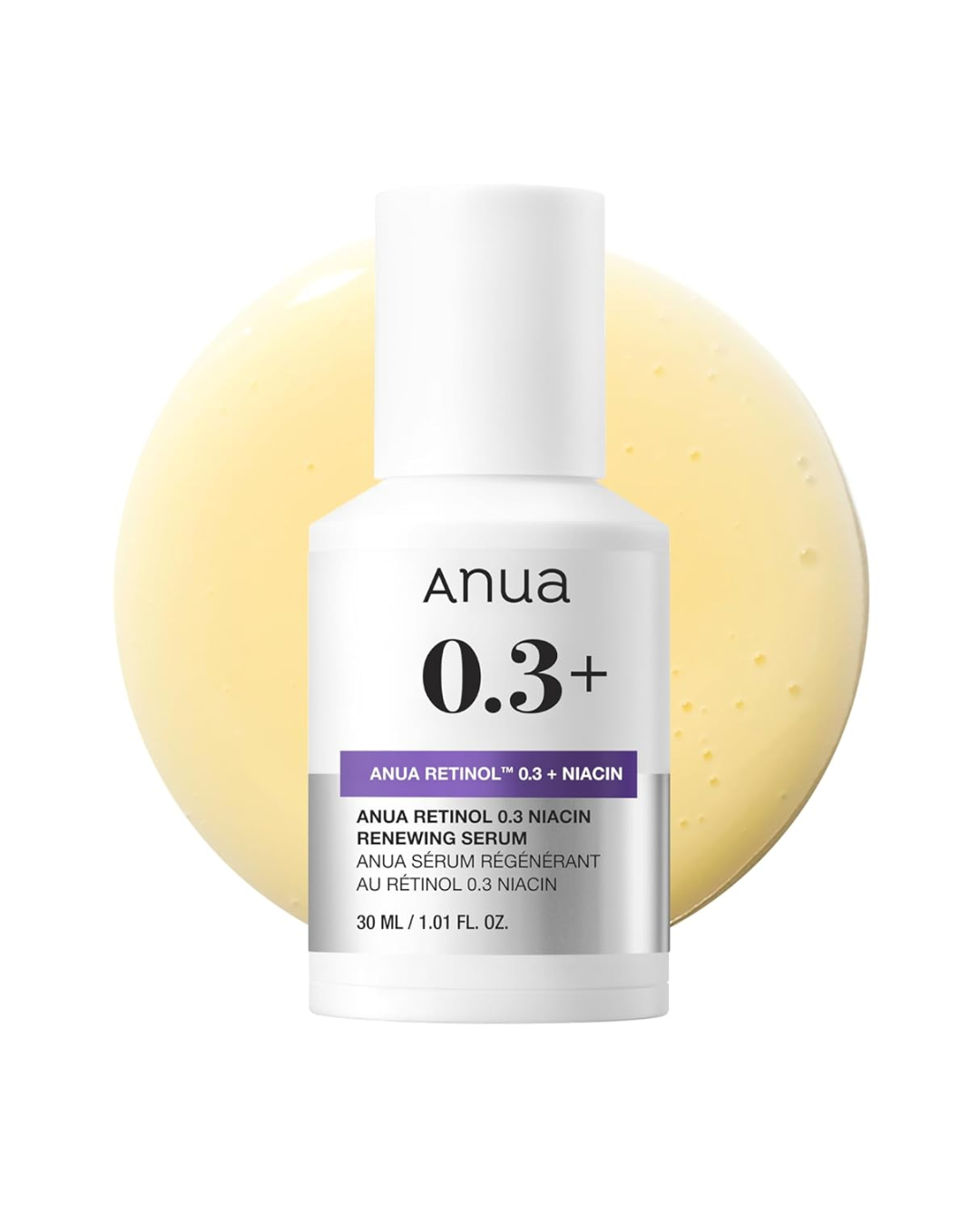 Anua Sérum de Retinol 0,3% com Niacinamida 5% – Renovação da Pele, Textura Suave e Efeito Anti Aging