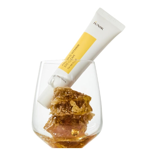 IUNIK Creme para Olhos com Própolis e Vitamina C 30ml – Hidratante Coreano para Olheiras, Inchaço e Linhas Finas
