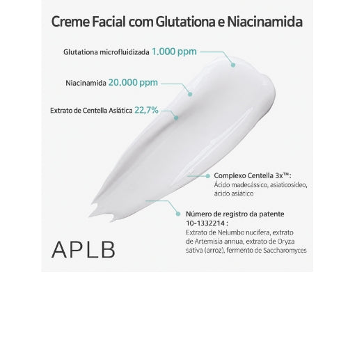 APLB Lipo Gluta Niac CEN™ 31,3% Sérum em Ampola 40ml – Glutationa, Niacinamida e Centella Asiática para Hidratação, Clareamento e Uniformização do Tom da Pele