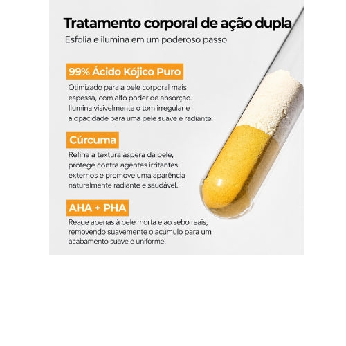 Dr.Melaxin Peel Shot Spray Esfoliante Corporal 200ml – Ácido Kójico, Cúrcuma, AHA, PHA e Niacinamida para Queratose Pilar, Manchas e Textura Irregular
