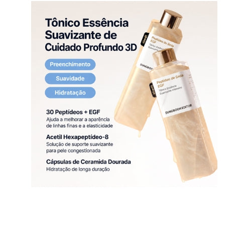 Tônico Facial Sungboon Editor Silk Peptide EGF com 30 Peptídeos e Ceramidas – Firmeza, Viço e Elasticidade