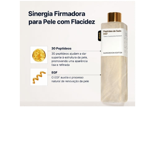 Tônico Facial Sungboon Editor Silk Peptide EGF com 30 Peptídeos e Ceramidas – Firmeza, Viço e Elasticidade