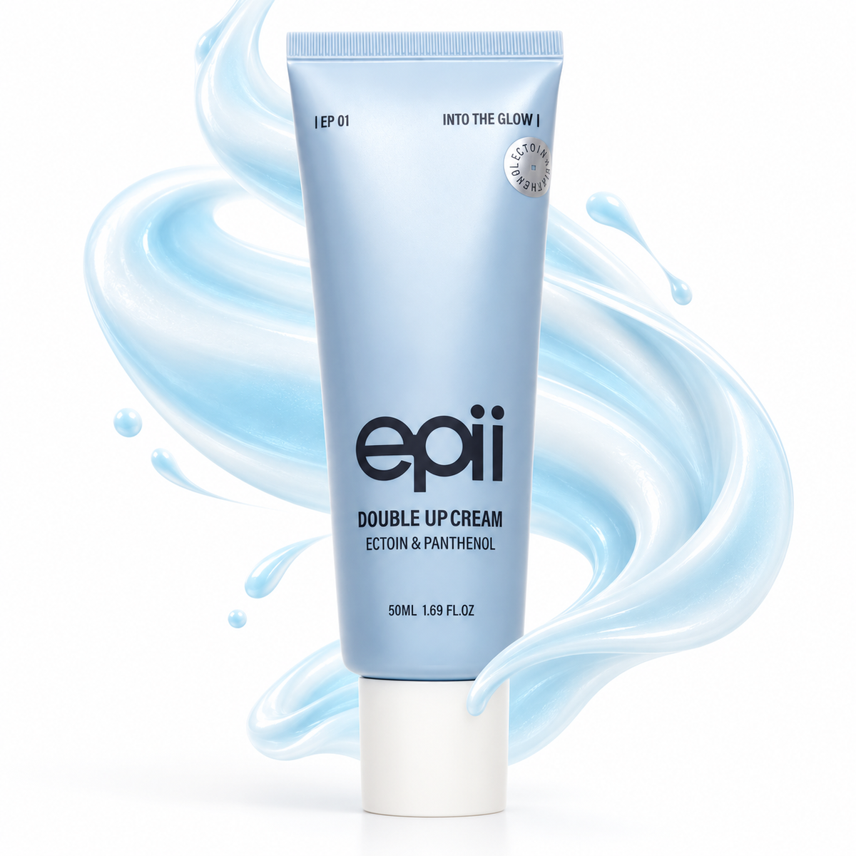 Epii Creme Double Up 50ml – Hidratante Facial Coreano com Ectoína, Pantenol e 15% de Esqualano para Hidratação Profunda, Barreira Cutânea e Alívio da Vermelhidão