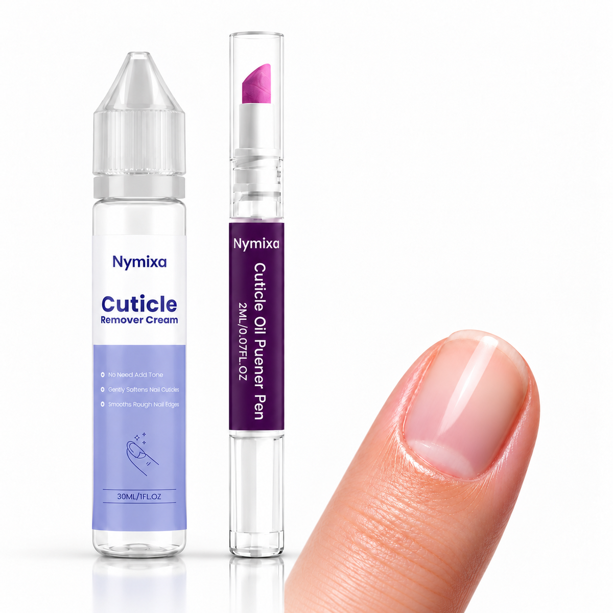 Kit Removedor de Cutículas com Caneta de Óleo e Creme Amolecedor para Cutículas Secas Manicure e Pedicure